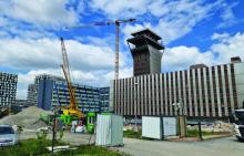 The tallest freestanding crane in Prague was built in Prague's Žižkov